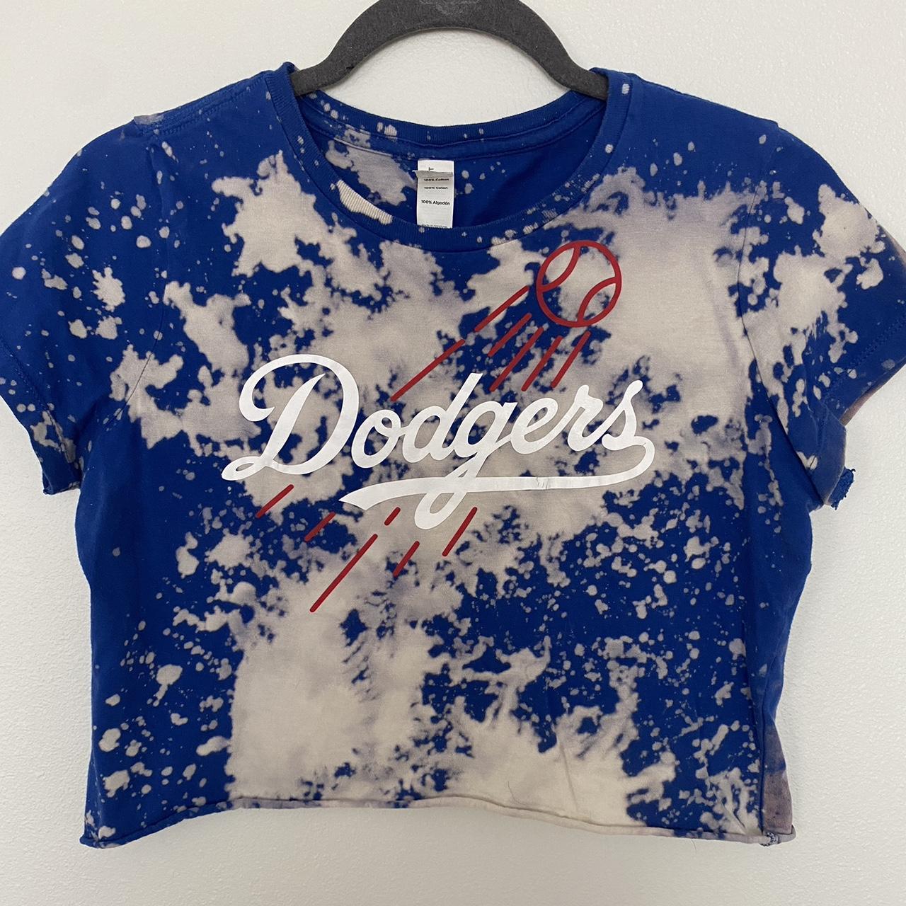 Dodgers Crop Top Bleached Crop Top Bleached Dodgers Shirt 