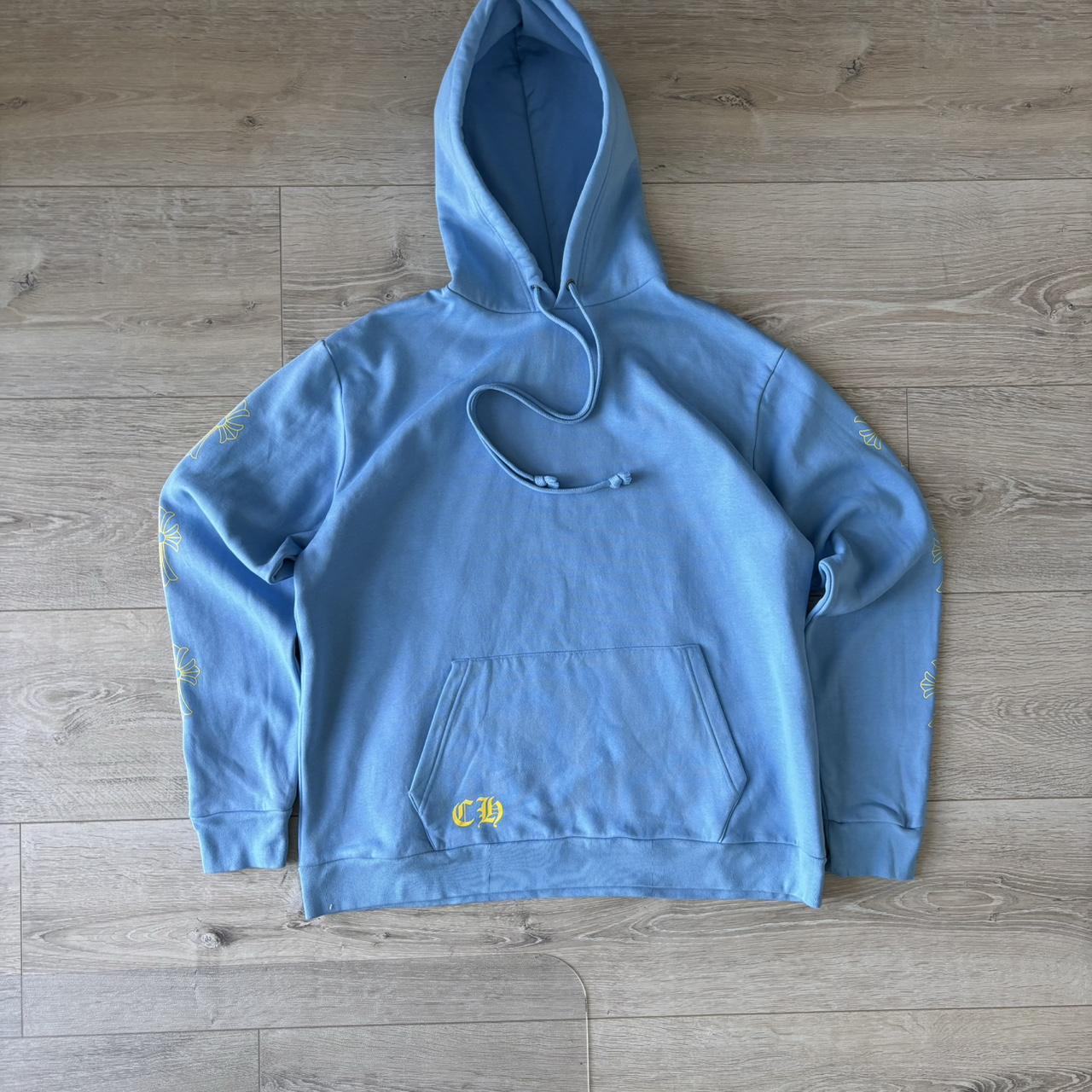 コラボ◆Chrome Hearts x Drake Girls Love Chrome Hoodie Blue Chrome Hearts x Drake Girls Love Chrome Hoodie Light Blue
