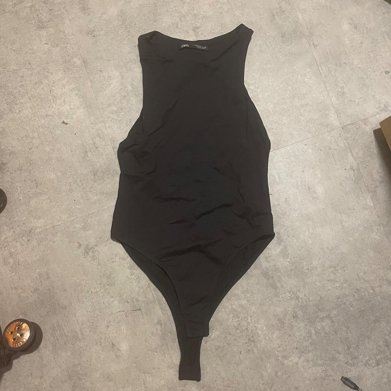 Zara halter neck bodysuit black Size s Never... - Depop