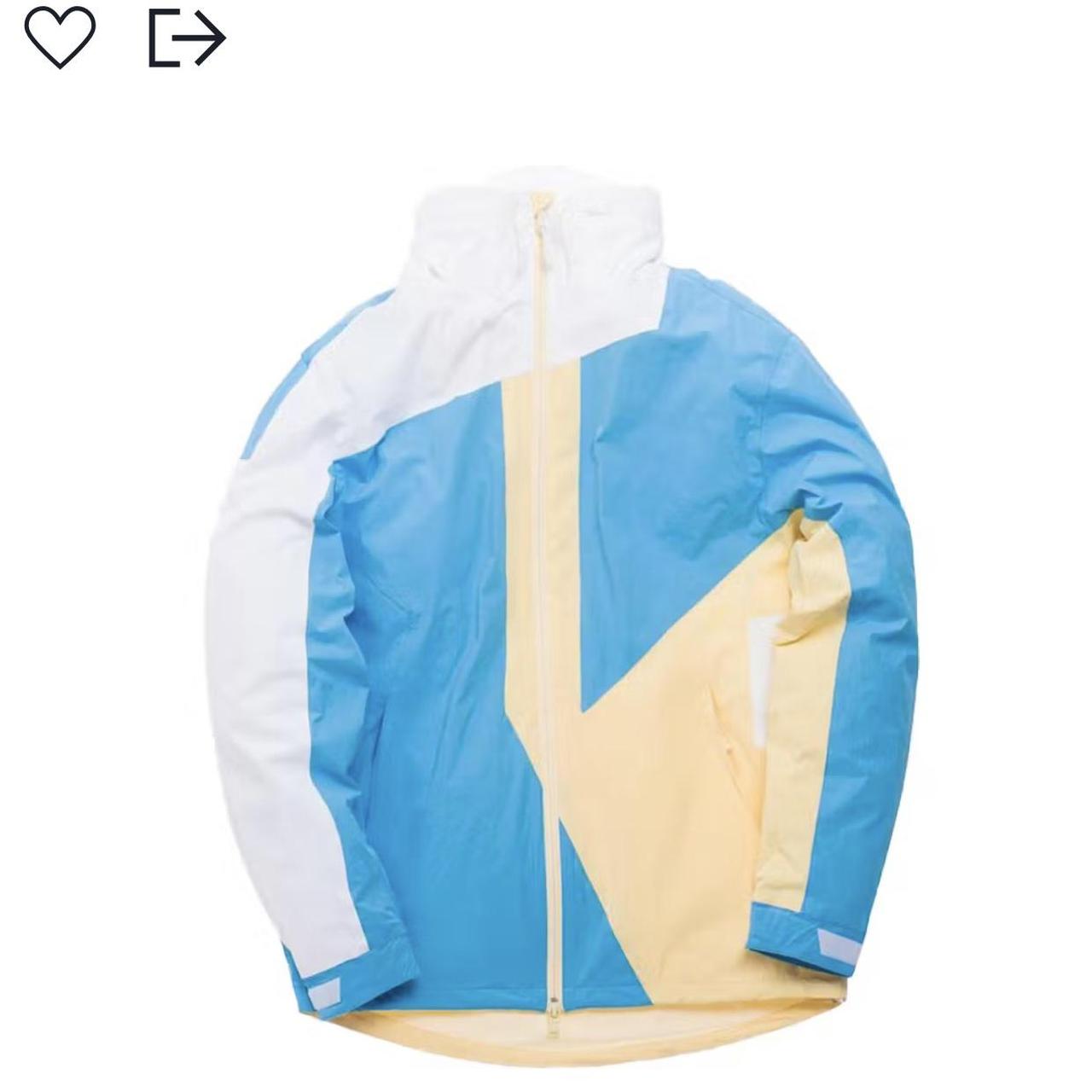 Kith Madison Jacket Sky Blue/Pale Yellow/White Men's... - Depop