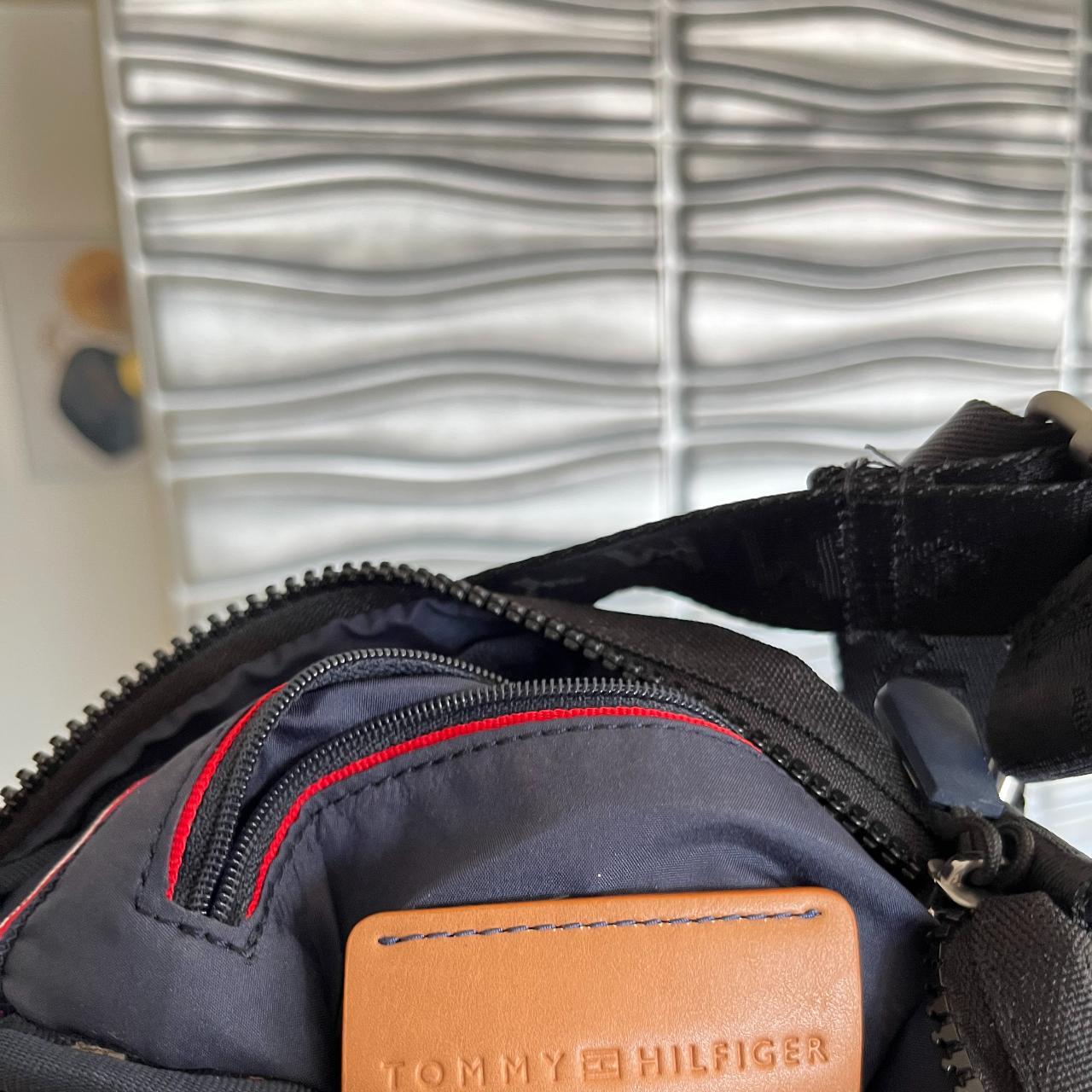 Tommy Hilfiger Men's Black and Grey Bag Depop