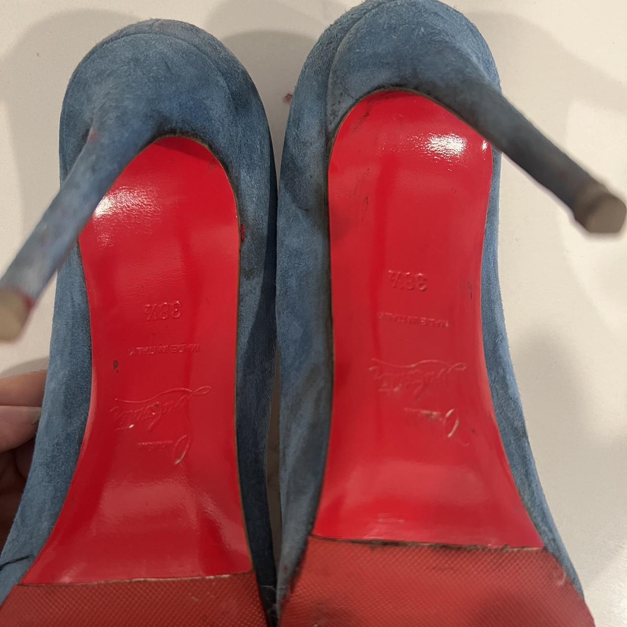 Christian Loubintin Red Bottoms Blue, White, & Baby - Depop