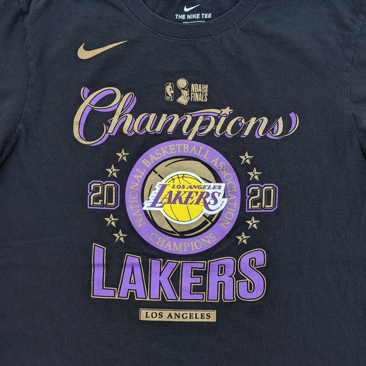 la lakers t shirt - yellow purple air brush - Depop