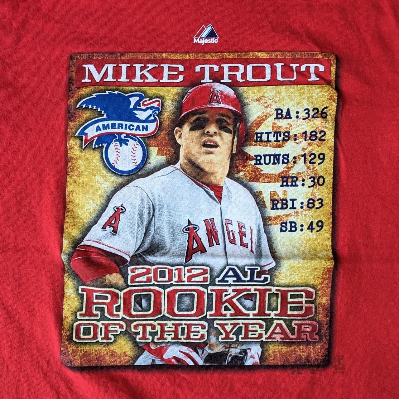 LOS ANGELES ANGELS MIKE TROUT JERSEY T-SHIRT MEDIUM MAJESTIC