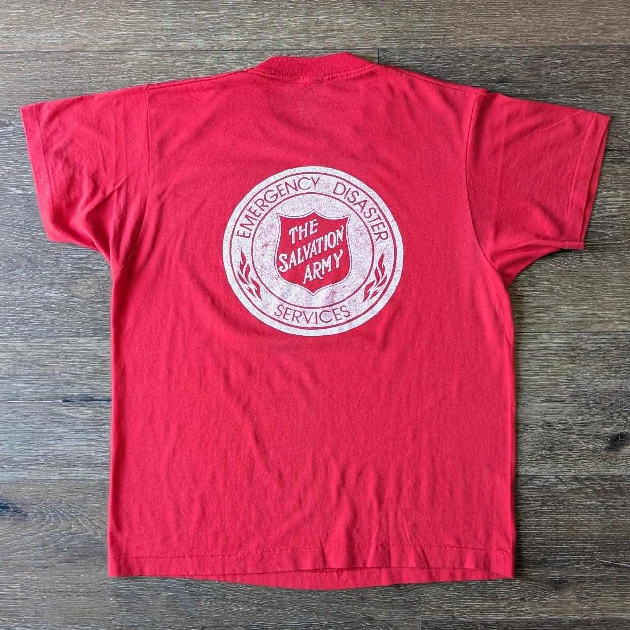 Vintage 80s Salvation Army logo t-shirt Size L. See... - Depop