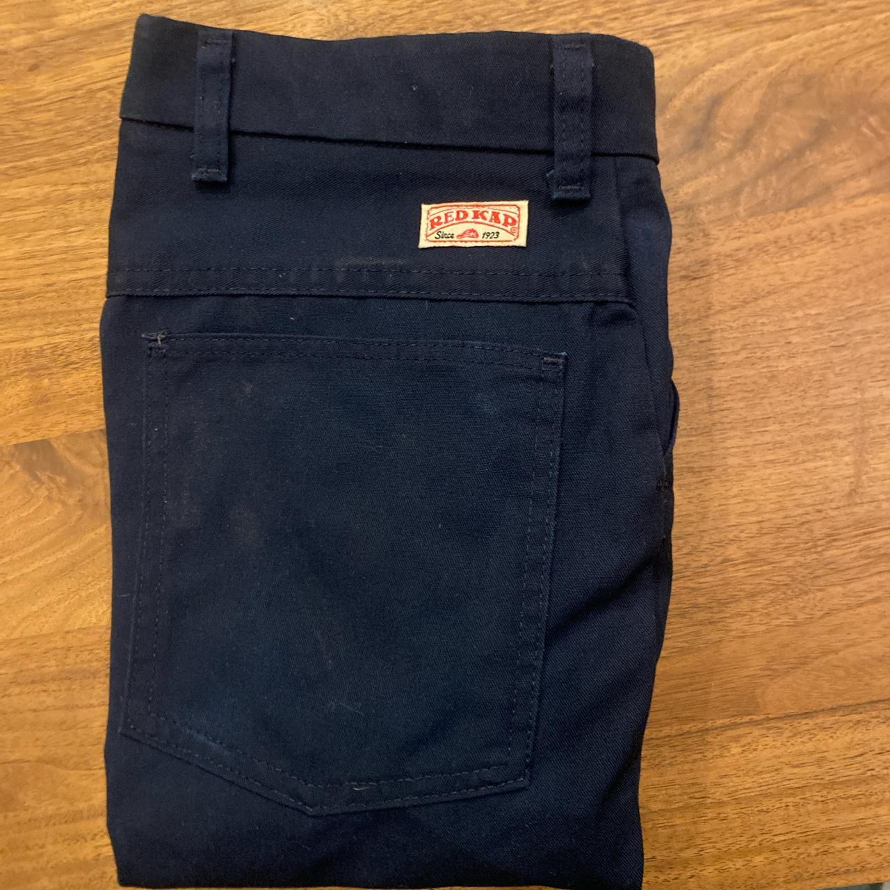 Red Kap Men's Navy and Black Trousers | Depop