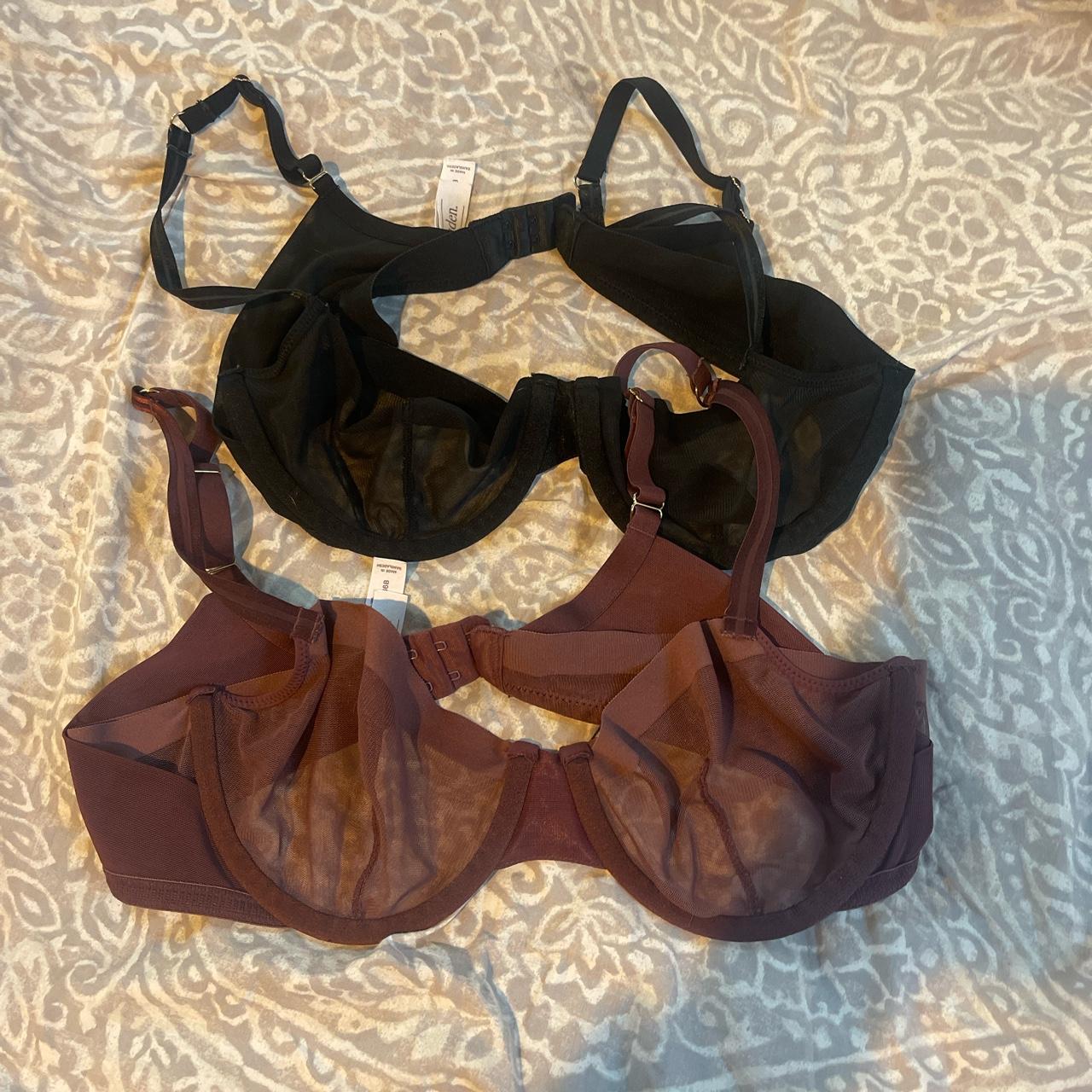 Target bras black is a size 34b Maroon is a size... Depop