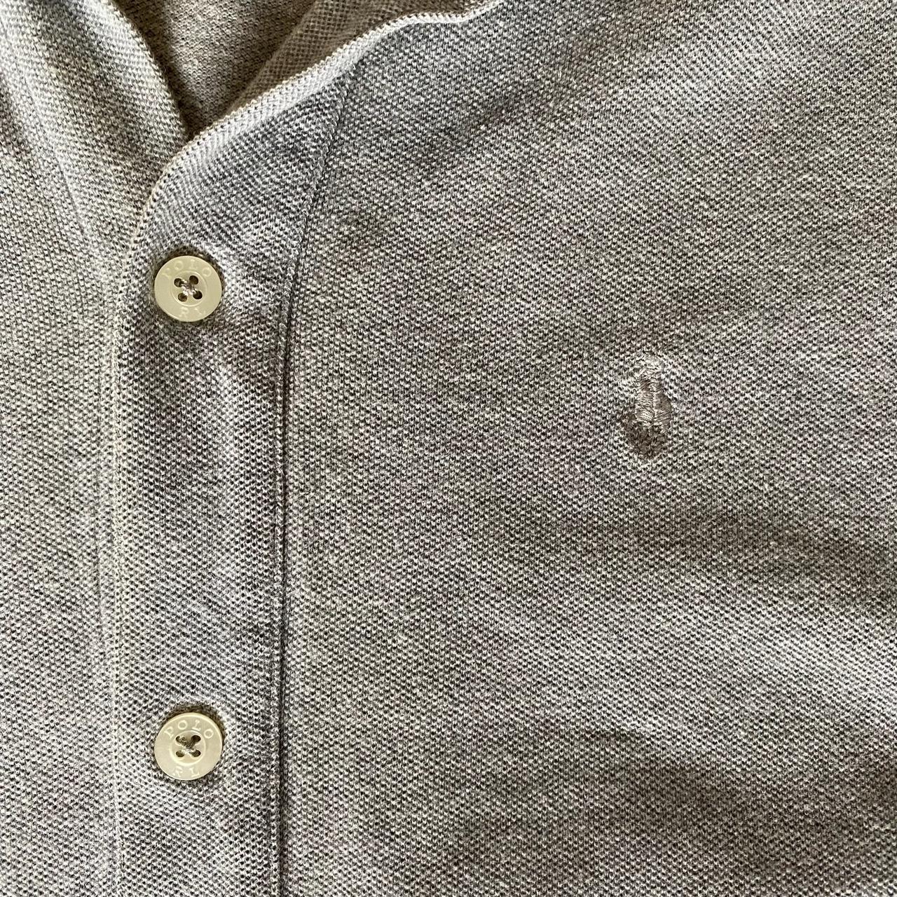 Polo Ralph Lauren Men's Grey and White Shirt | Depop