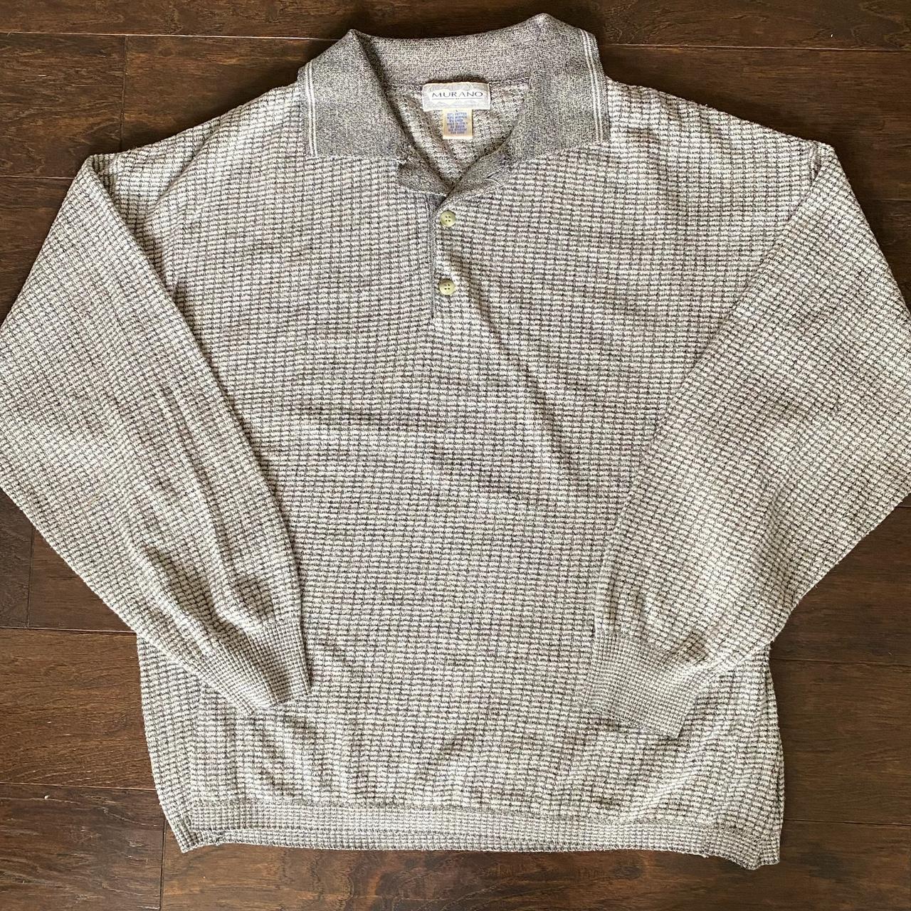 Murano Men's Grey and White Shirt | Depop