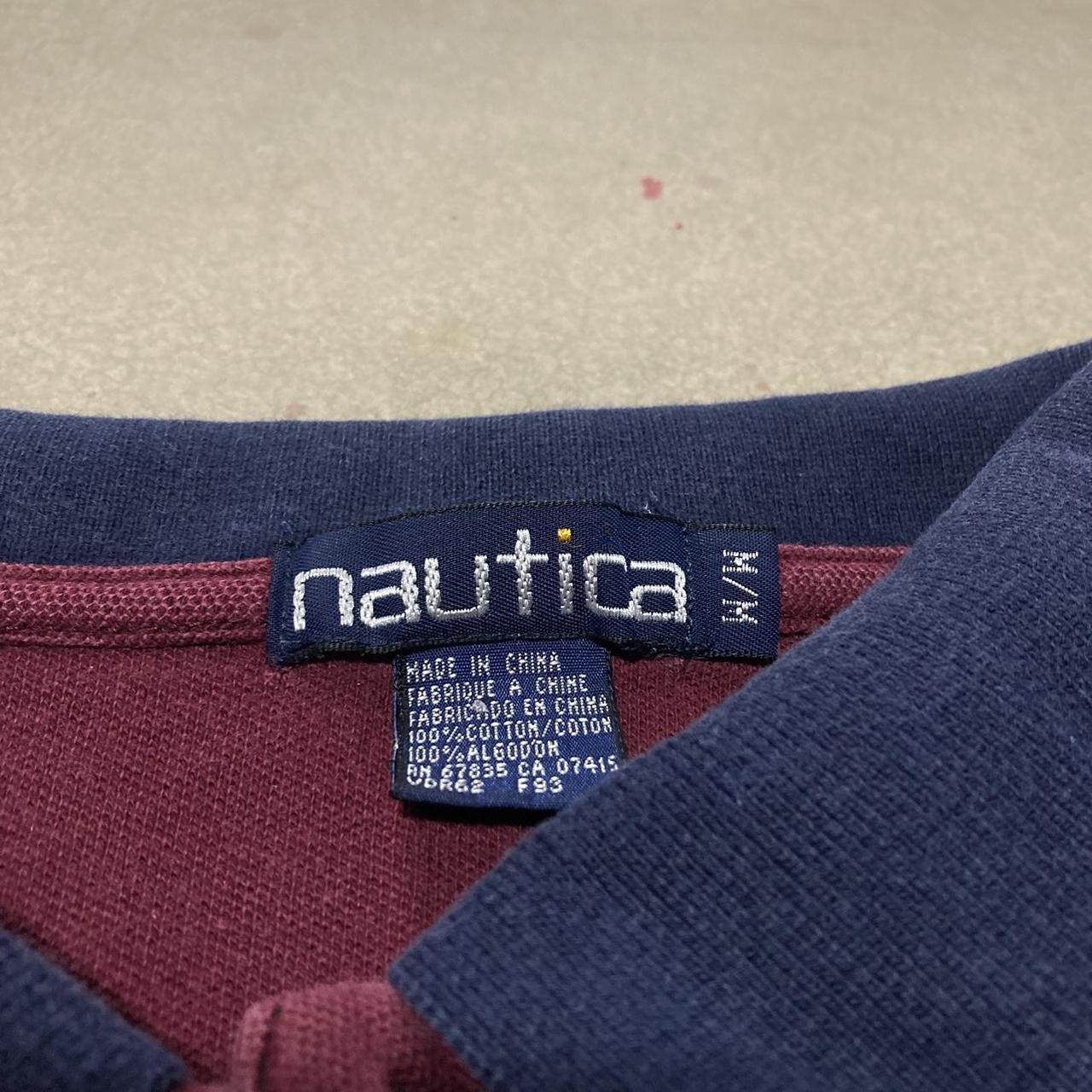 Nautica Men's Navy and White Polo-shirts | Depop