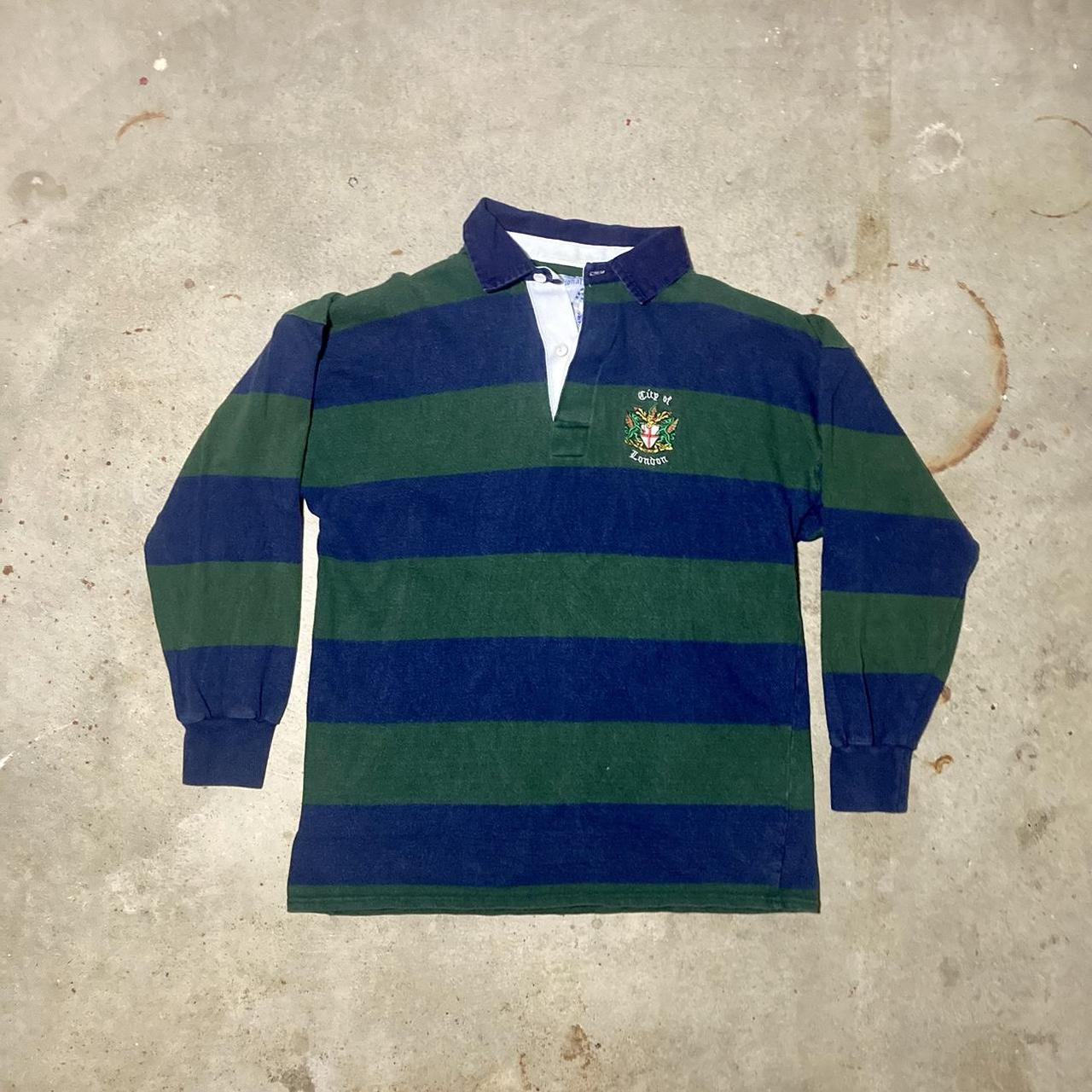Men's Navy and Green Polo-shirts | Depop