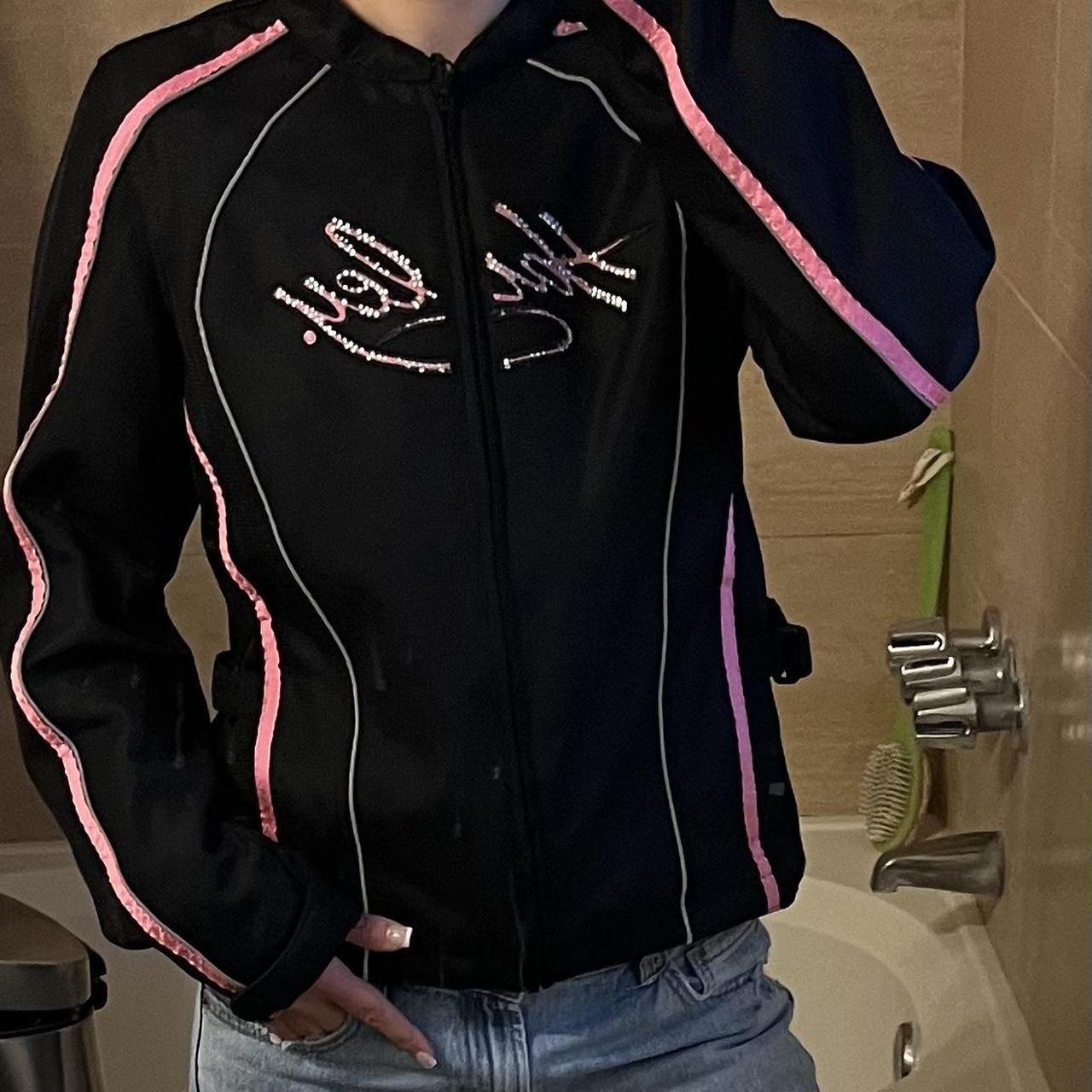 Black and pink harley davidson jacket best sale