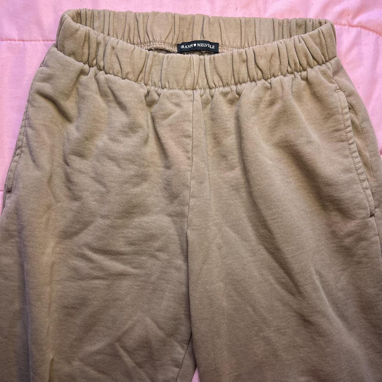 Brandy Melville brown cuffed Rosa sweat pants one... Depop