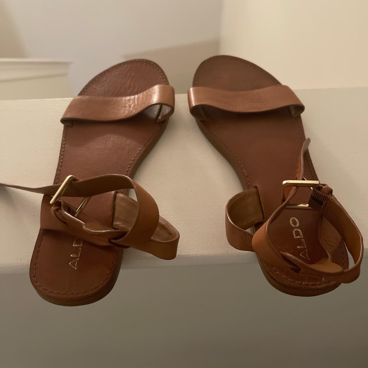 Tan Aldo sandals. Super comfortable. Goes with Depop