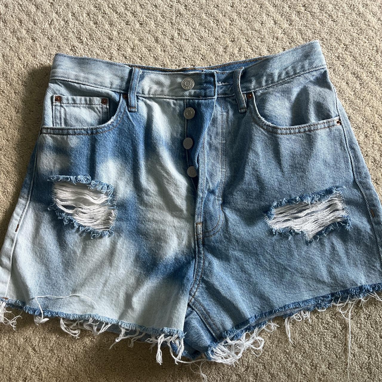 Pacsun ultra high rise vintage Jean shorts - Depop