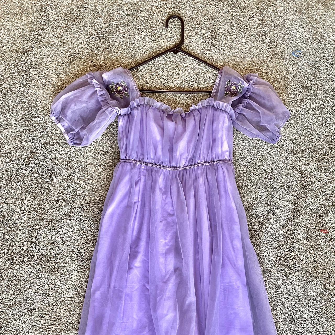 Light purple hotsell and gold dress