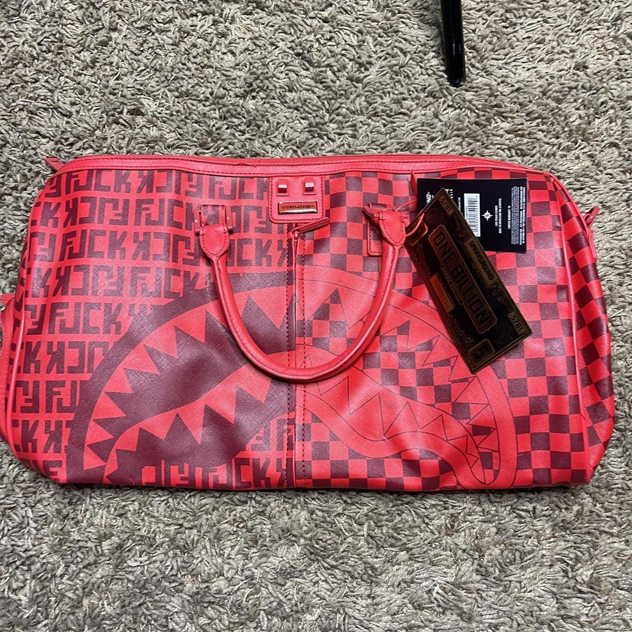 Red sprayground duffel bag, brand new, never used! Depop