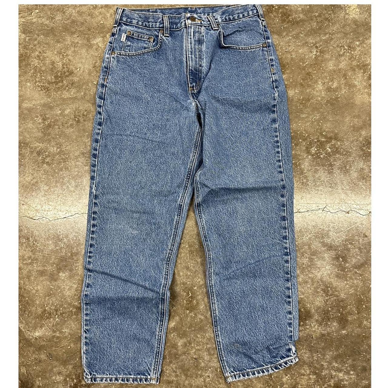 Carhartt denim workwear jeans Size 35x30 #workwear... - Depop