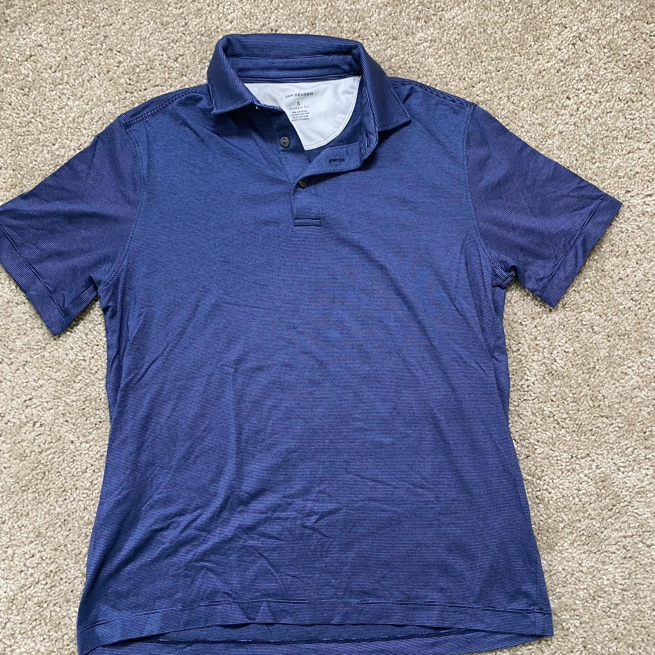 Van Heusen Men's Navy Polo-shirts | Depop