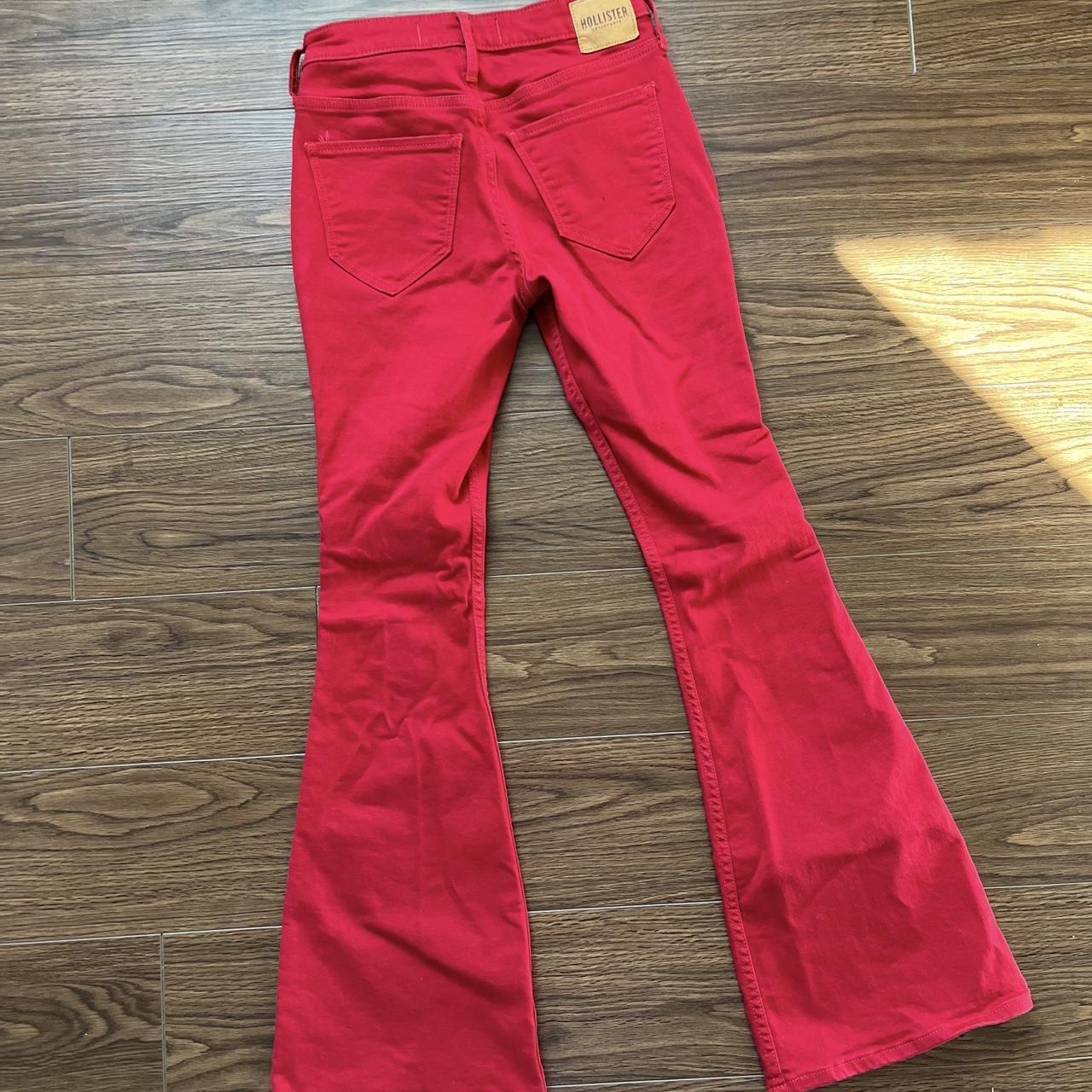 Red Hollister jeans -red size... - Depop