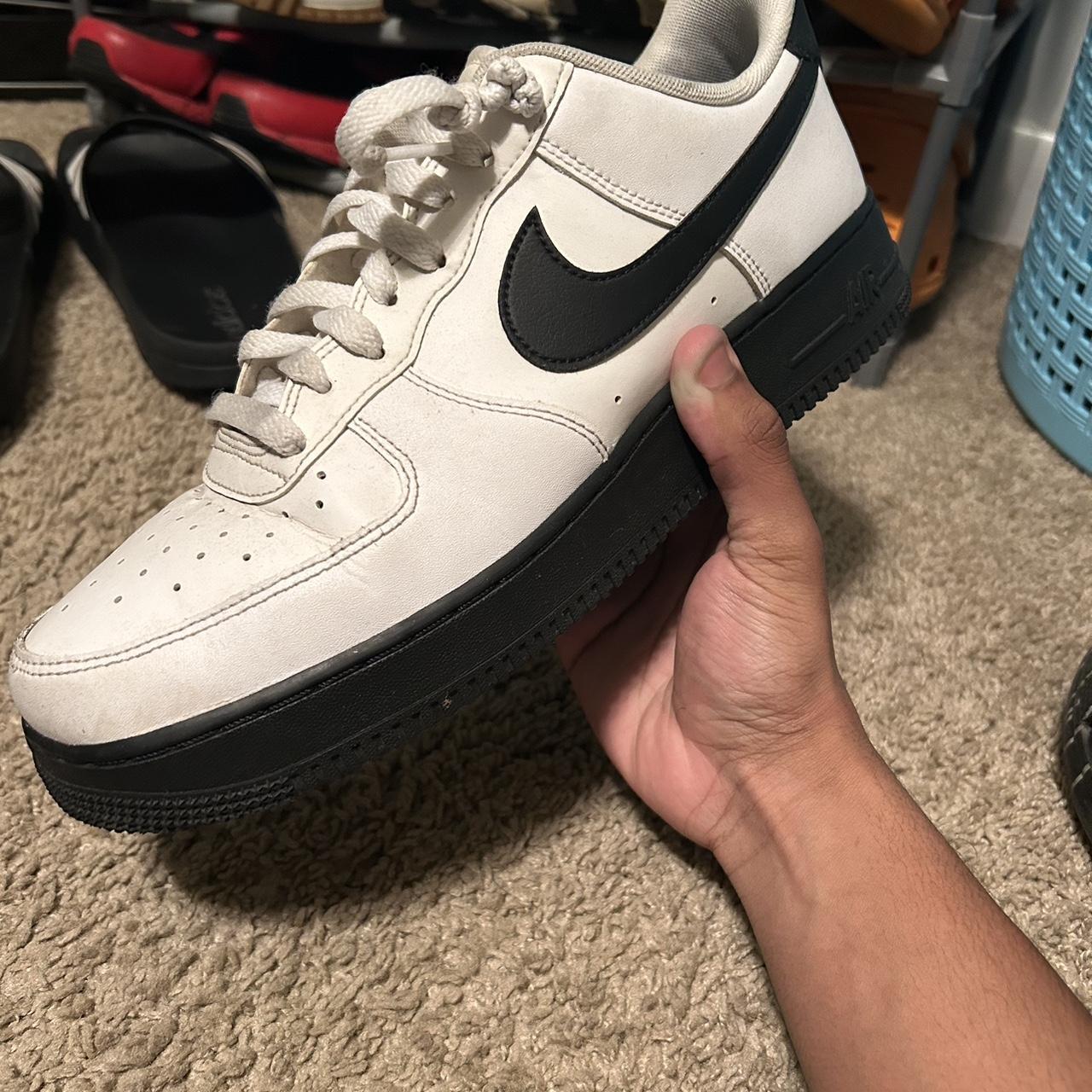 black and white af1 Depop