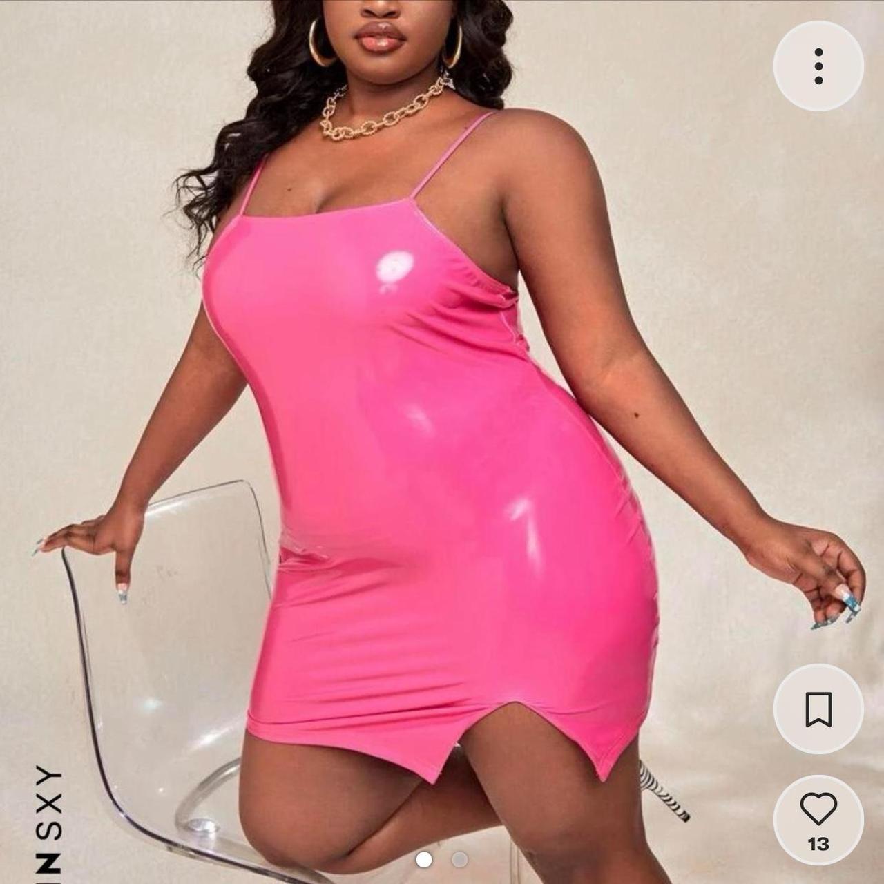 Hot pink dress size 16 best sale