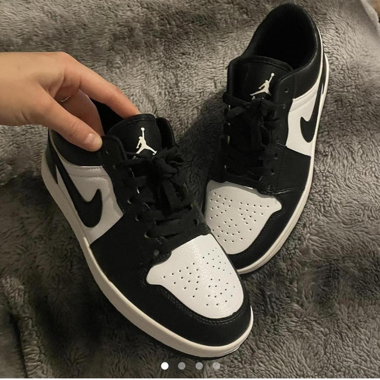 Nike Jordan 1 Trainers Black & White Unisex Never... - Depop