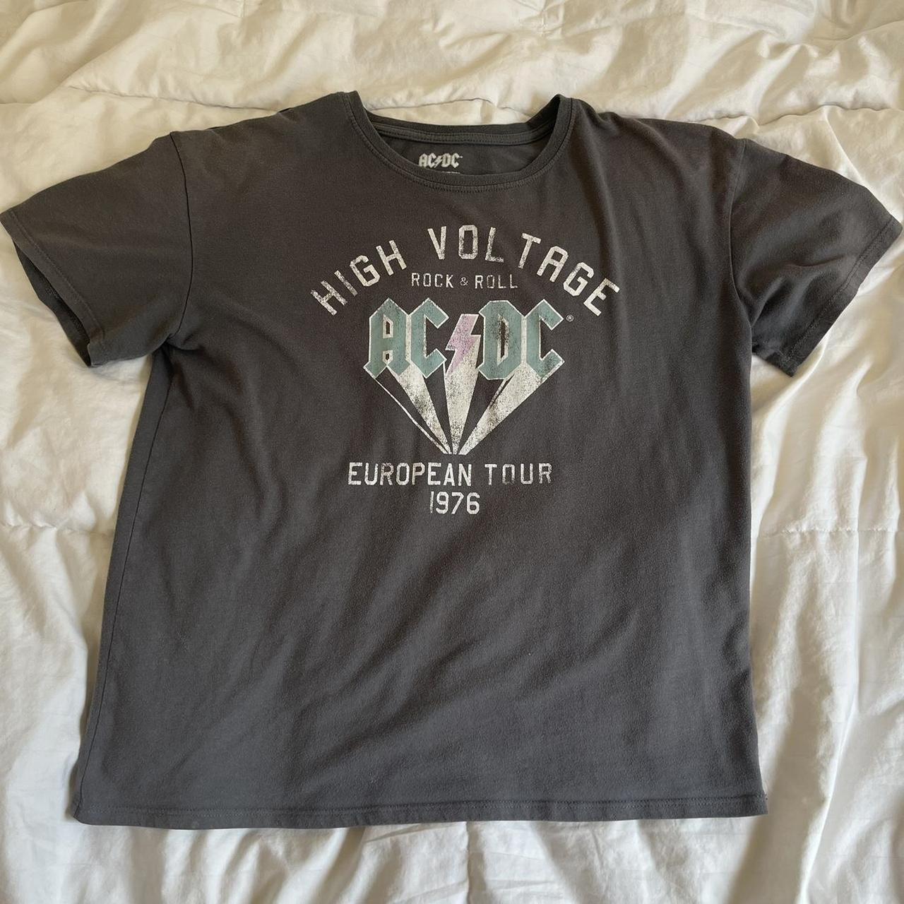 ac/dc graphic tee good condition kids xl/adult xs - Depop