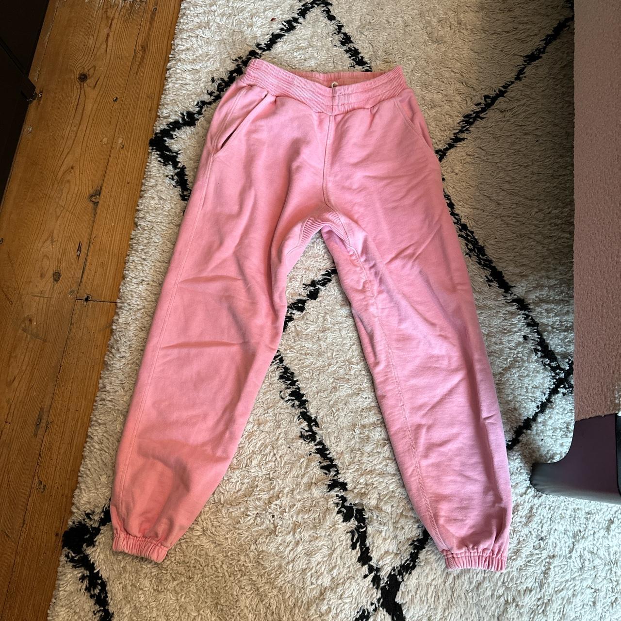 Cole Buxton Men's Pink and White Joggers-tracksuits | Depop