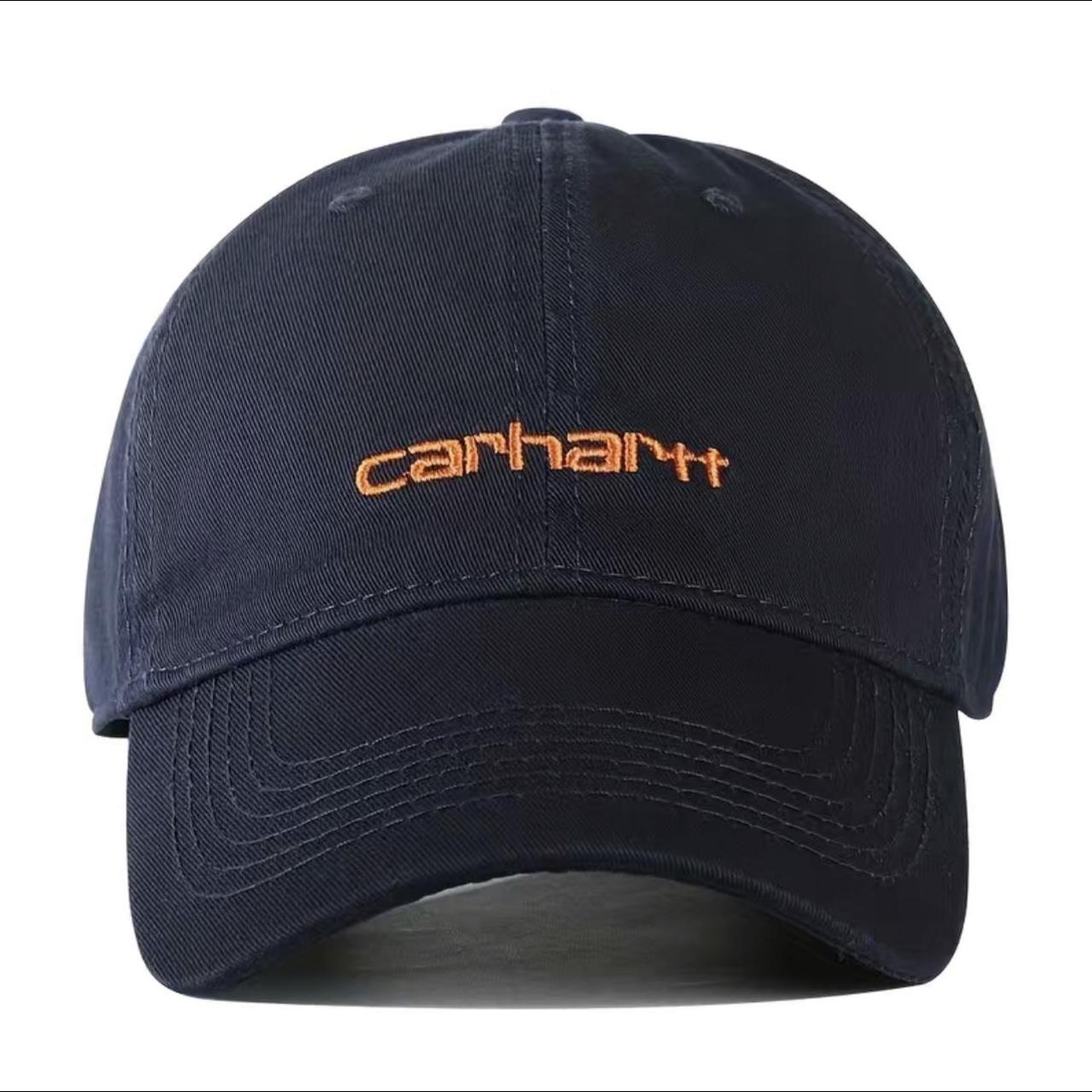 Carhartt Baseball Cap RRP £50.00 Black/Orange Brand... - Depop