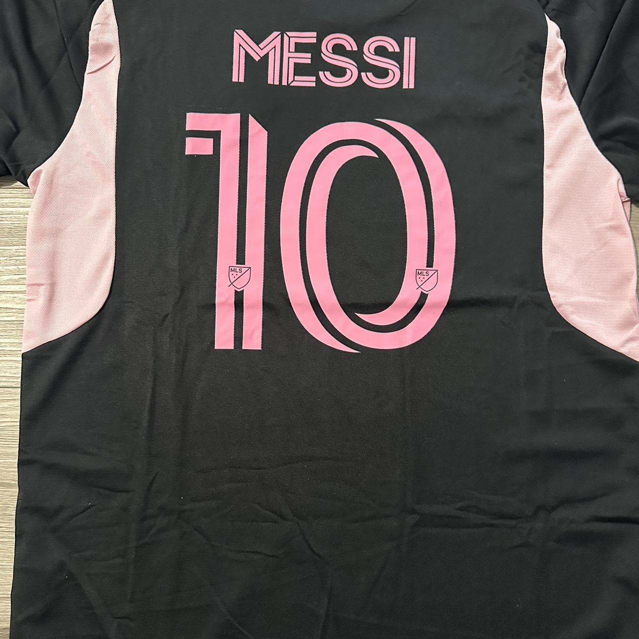 Inter Miami Kit Away Black Messi 10 Regular size... - Depop