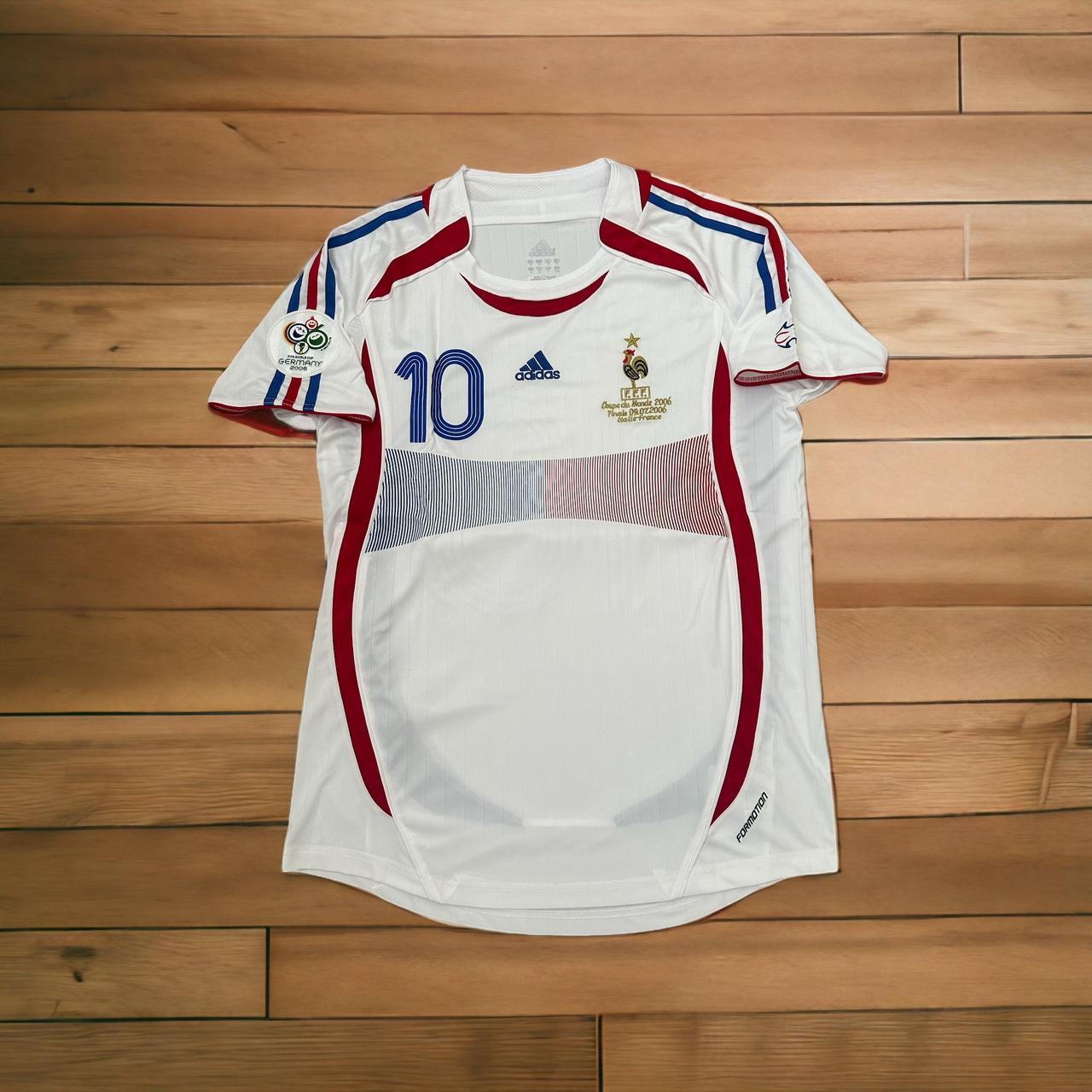 France Zinedine Zidane Retro Soccer Jersey 10 white... Depop
