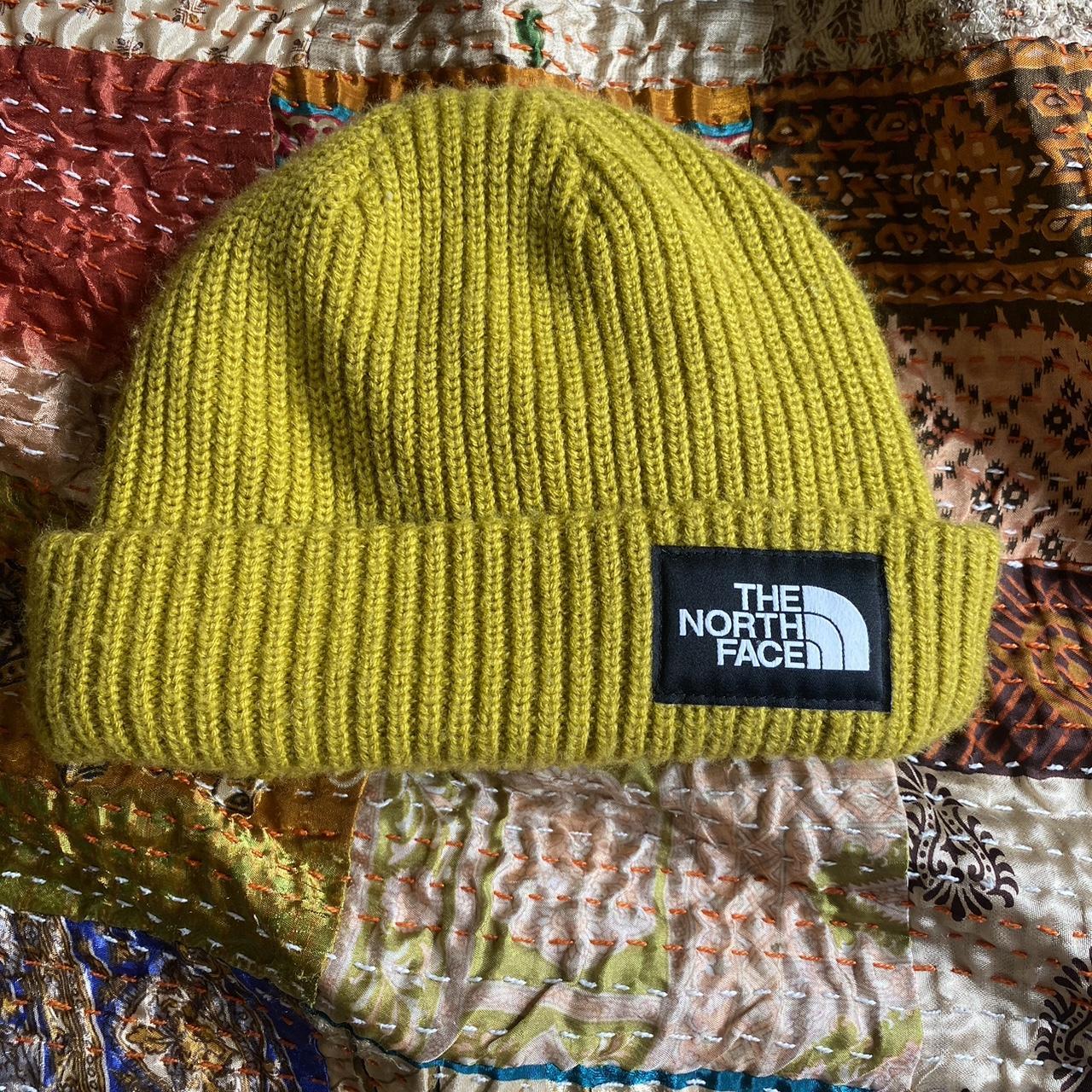 The North Face Salty lined beanie in yellow... - Depop