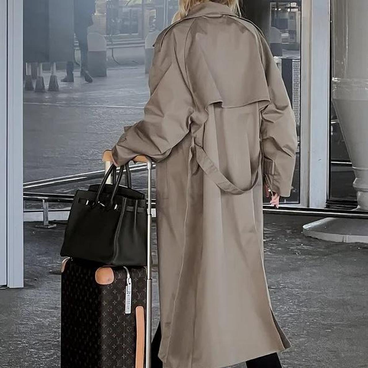 Na Kd Dark Brown Oversized Coat Wool Blend Oversized Coat Brown NA-KD