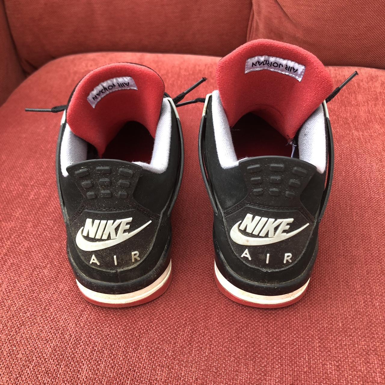 Jordan 4 Retro Bred (2019) Worn a couple of times.... - Depop