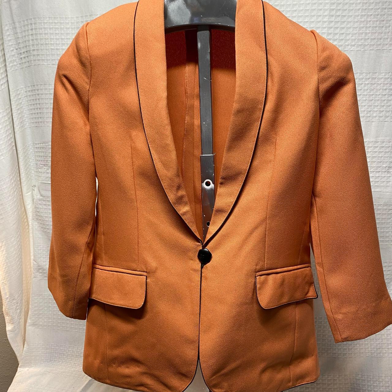 Super Funky Vintage Salmon colored Suit Jacket Depop