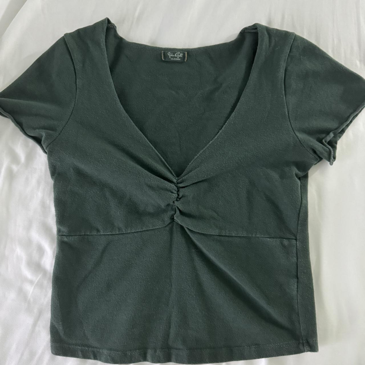 brandy gina top green gently used, still amazing... Depop