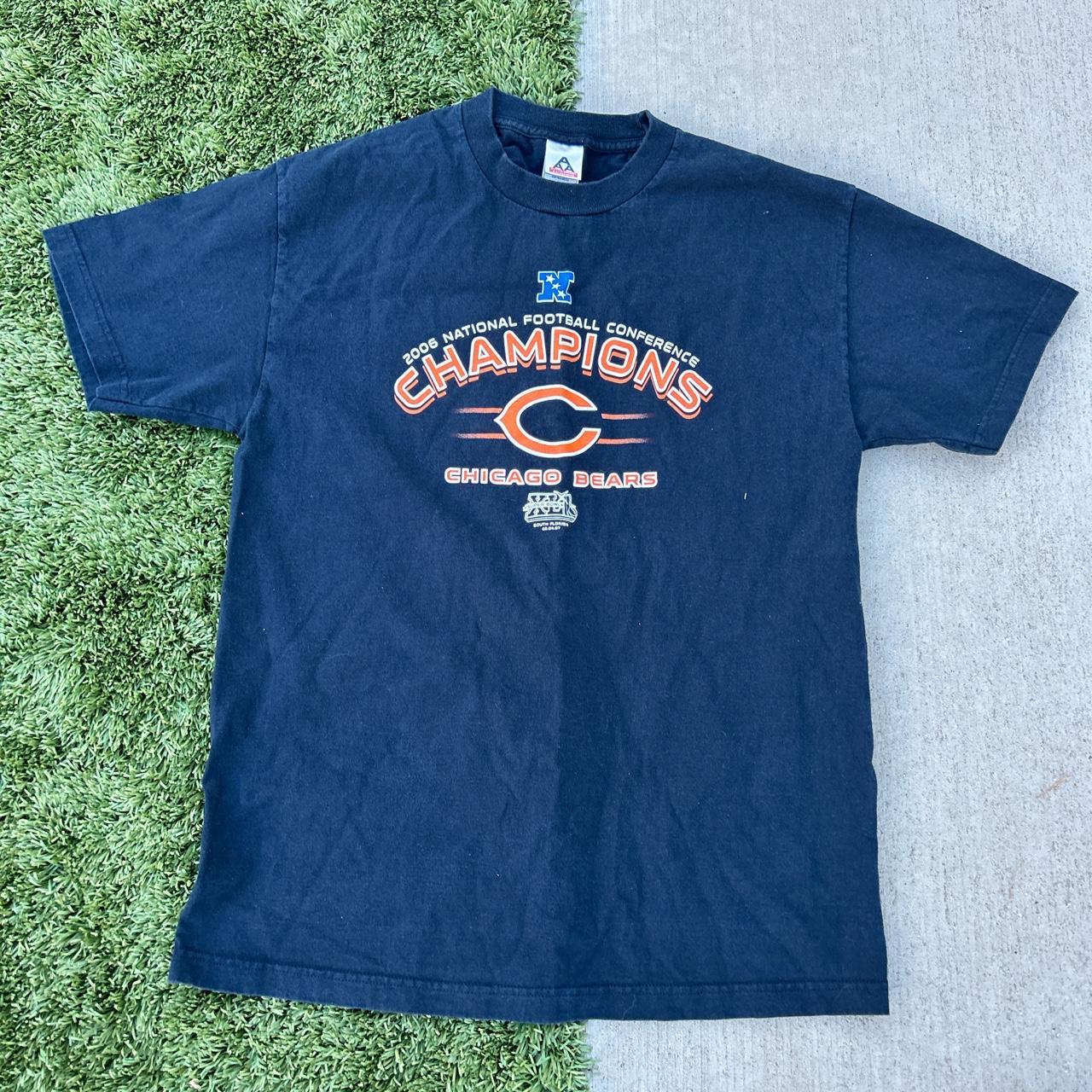 Vintage Chicgo Bear NFC Champions 2006 Spellout T... - Depop