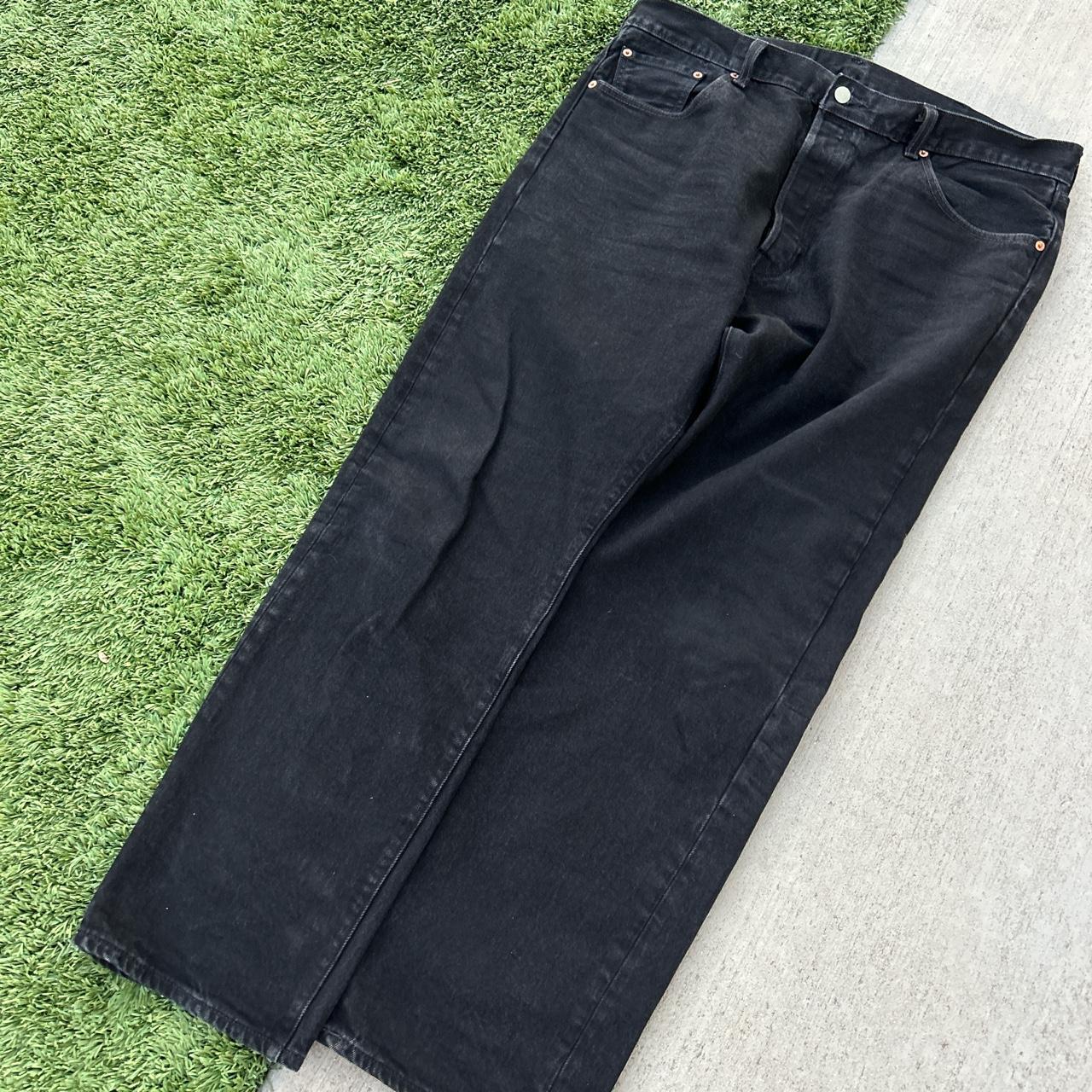 Levi 501 Black Jeans Denim Baggy - In perfect... - Depop