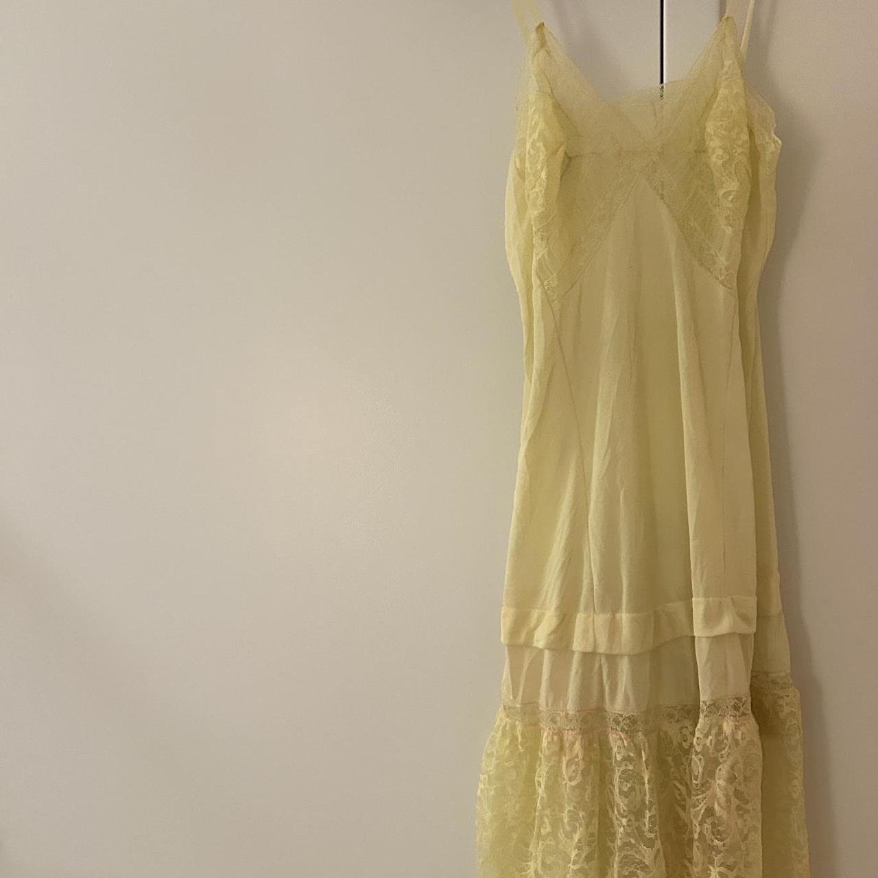 Light yellow lace maxi dress 💛 Thrifted in Germany 🇩🇪... - Depop