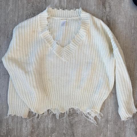 その他 Off-White Ivory cotton oversize sweatshirt Z Supply USA Flag Sunday Sweatshirt In Ivory Cotton | Red Dress