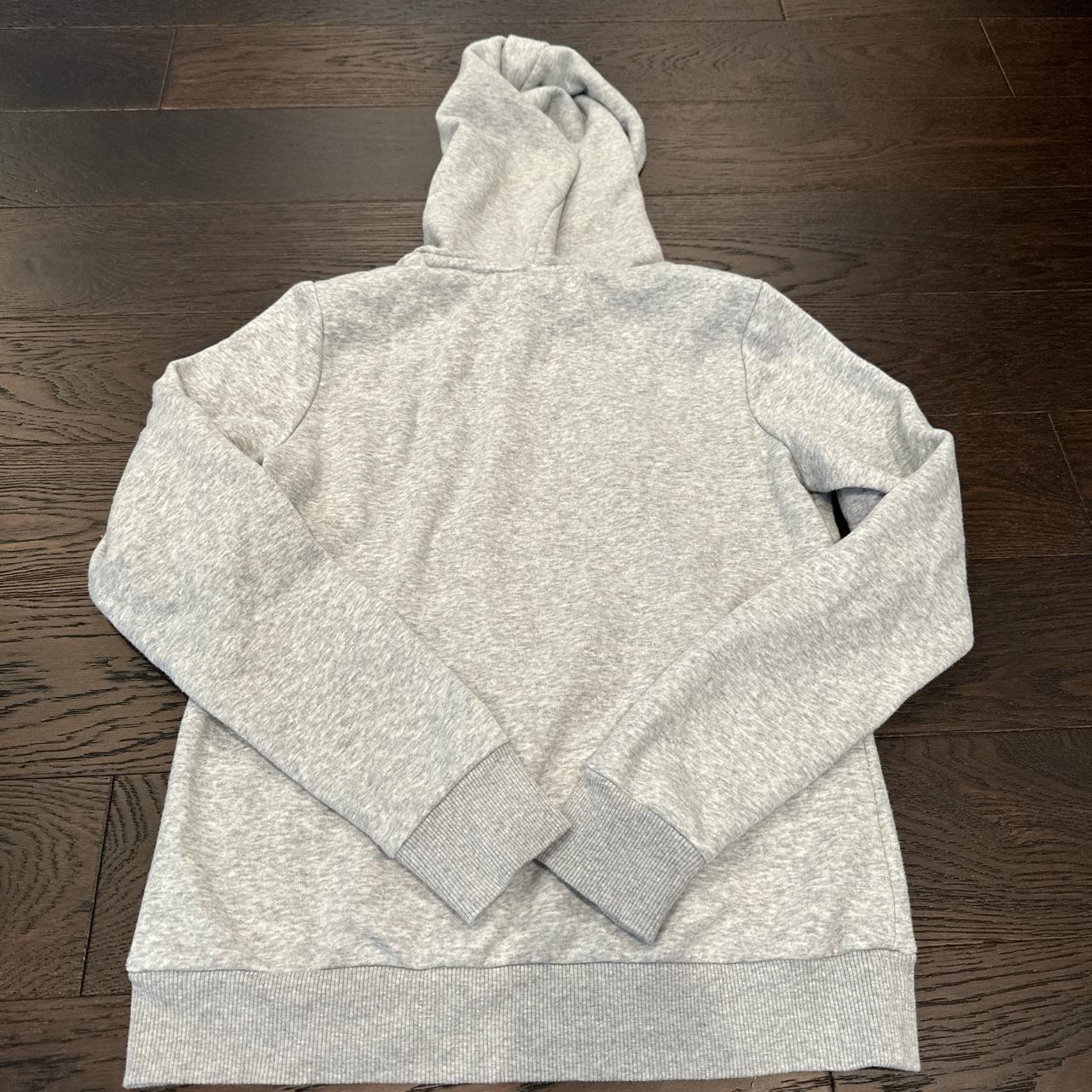 grey puma hoodie size youth medium (fits xxs, could... - Depop