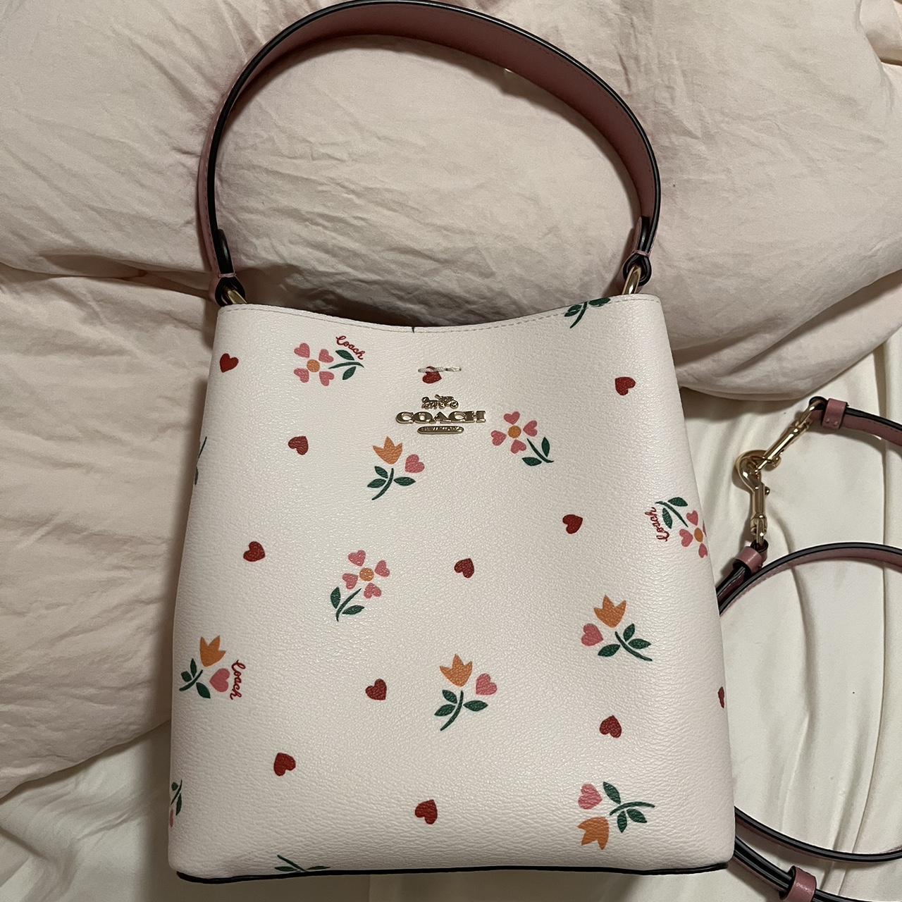 Coach purse bucket bag high quality heart petal print