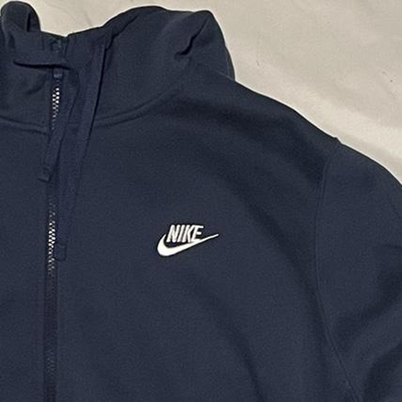 Navy Blue Nike Zip Up Hoodie Hoodie is in amazing... Depop