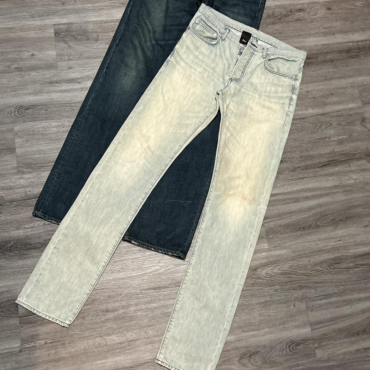 Dior Homme 2004 Ice Blue Denim 디올옴므 아이스 블루 코팅 데님 팬츠 2004SS - 지페리토 라이브러리