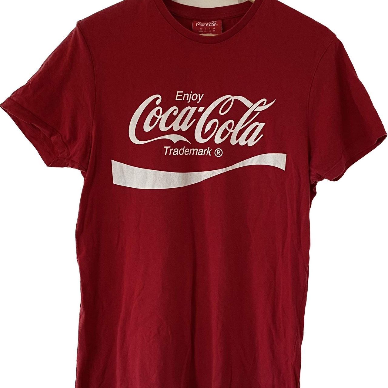 Coca-Cola Women's Red and White T-shirt | Depop