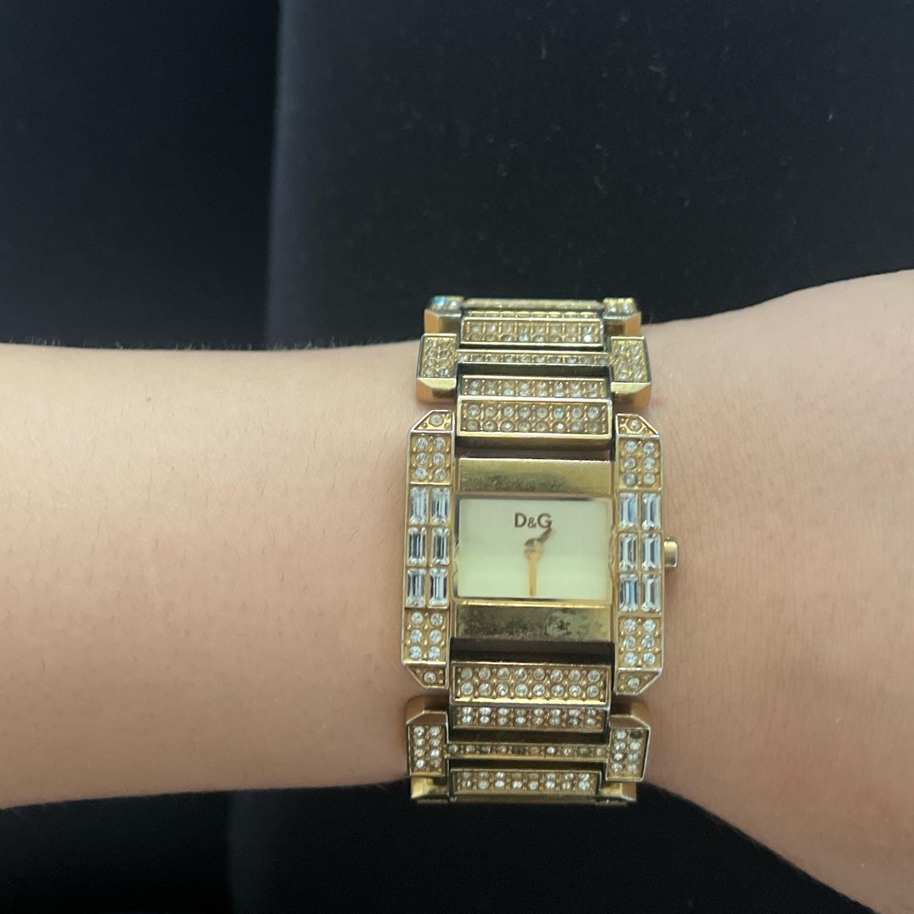 D&g gold shop watch with diamonds