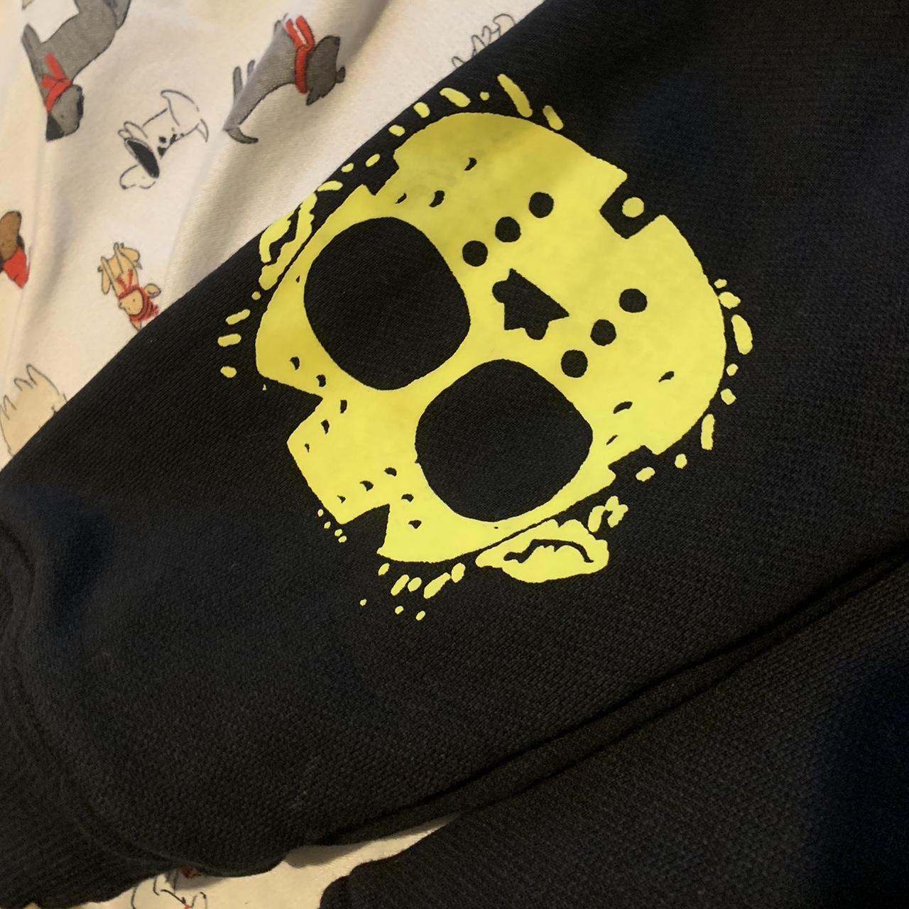 Men's Black and Yellow Hoodie | Depop