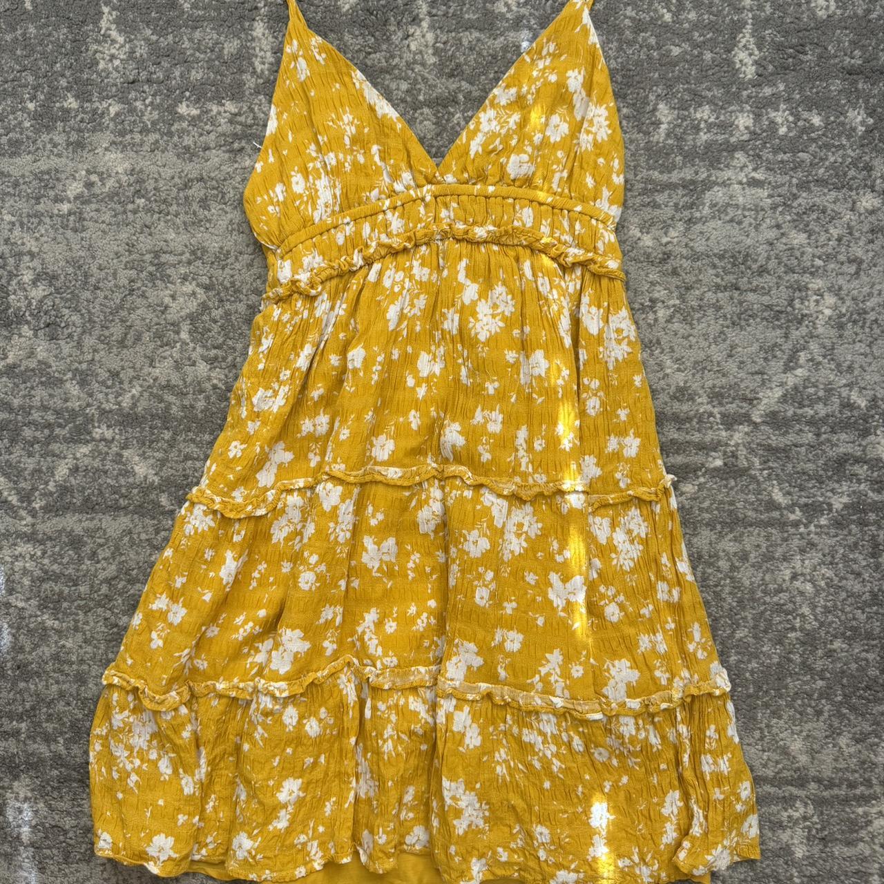 Bershka yellow fashion dress