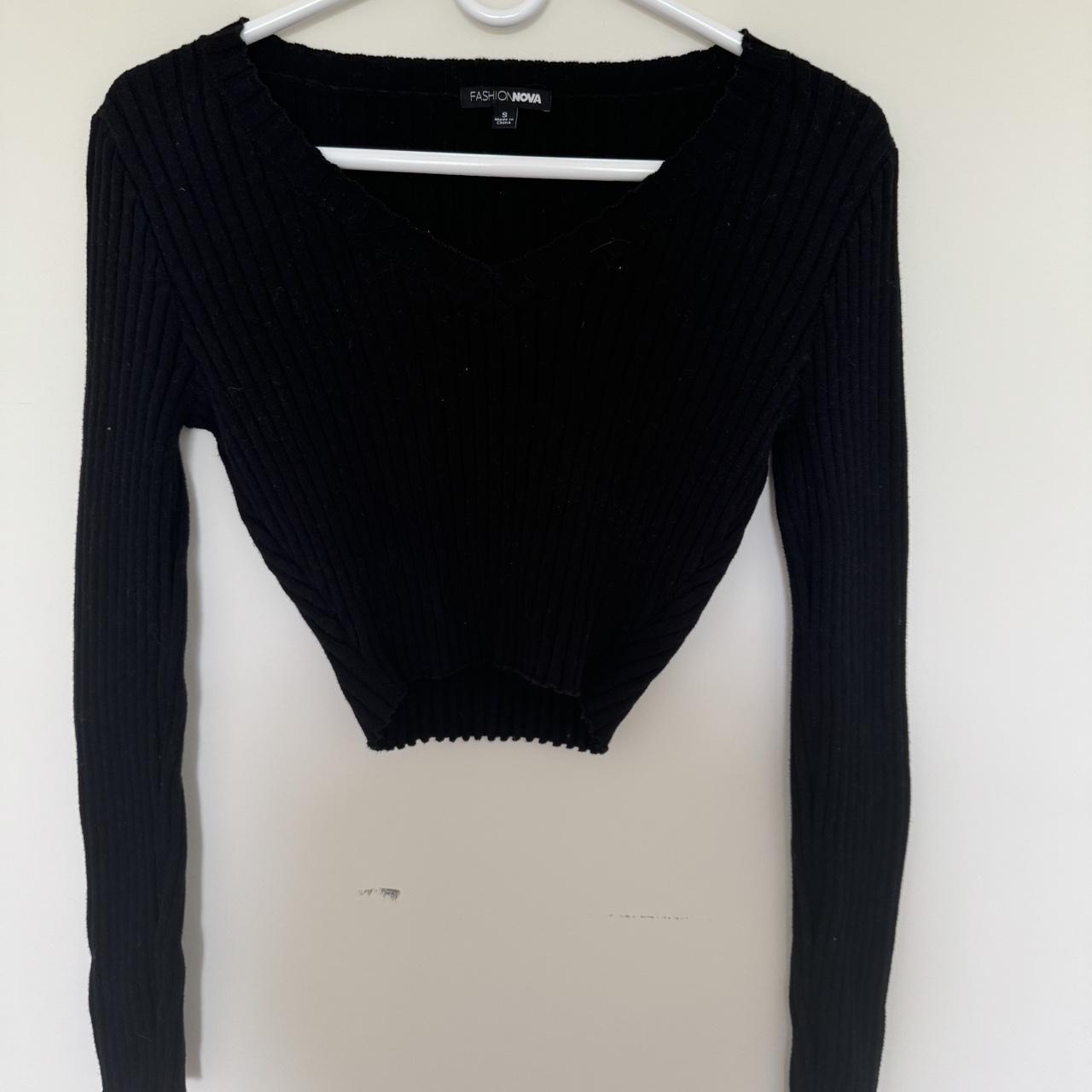 Fashion nova black jumper hotsell